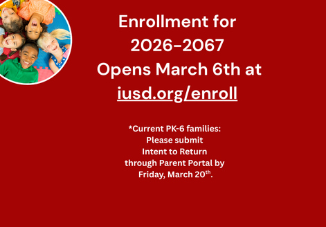 2026-2027 Enrollment Information including link for PK/K parent night presentation and enrollment link